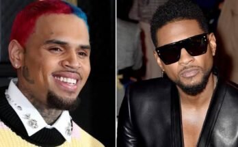 Usher and Chris Brown